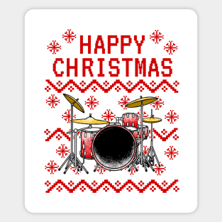 Drummer Ugly Christmas Drum Teacher Musician Magnet